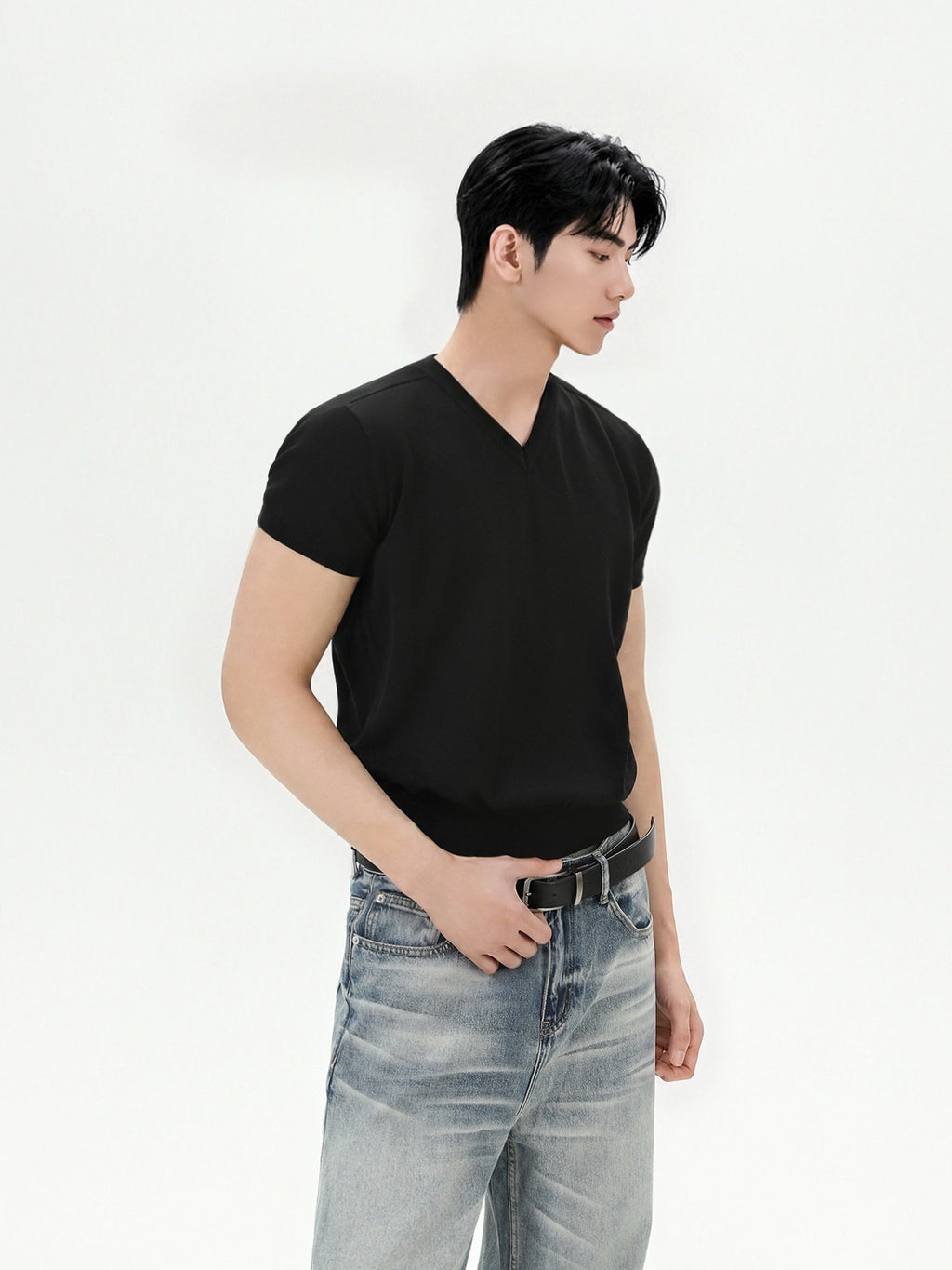 BNB Essential V-Knit T-shirt (3color)