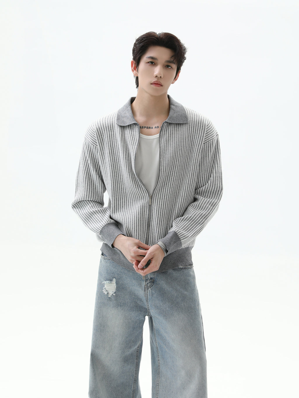 BNB Perfect Rib Zip Knit (3color)