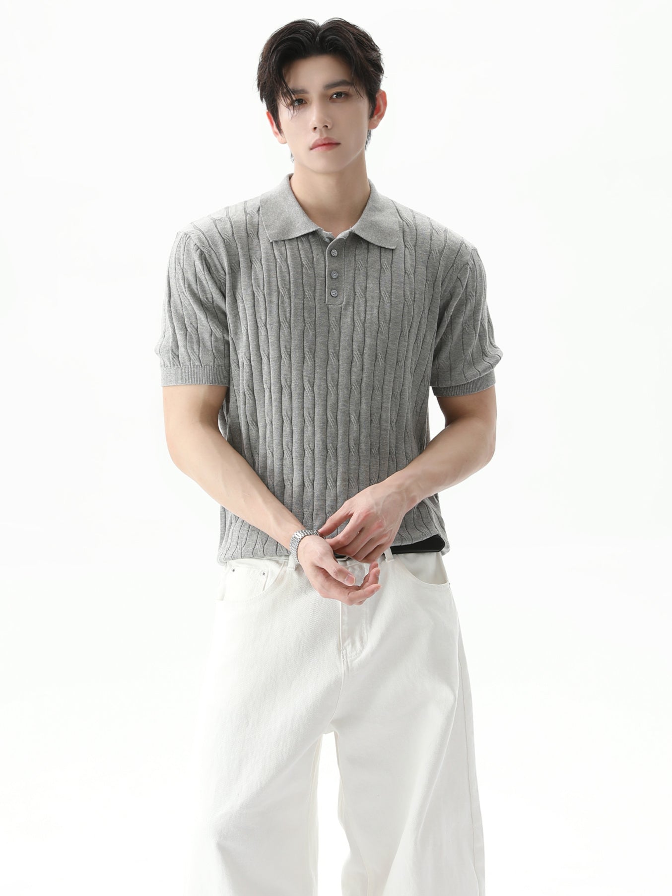 BNB Perfect Cable Knit Polo