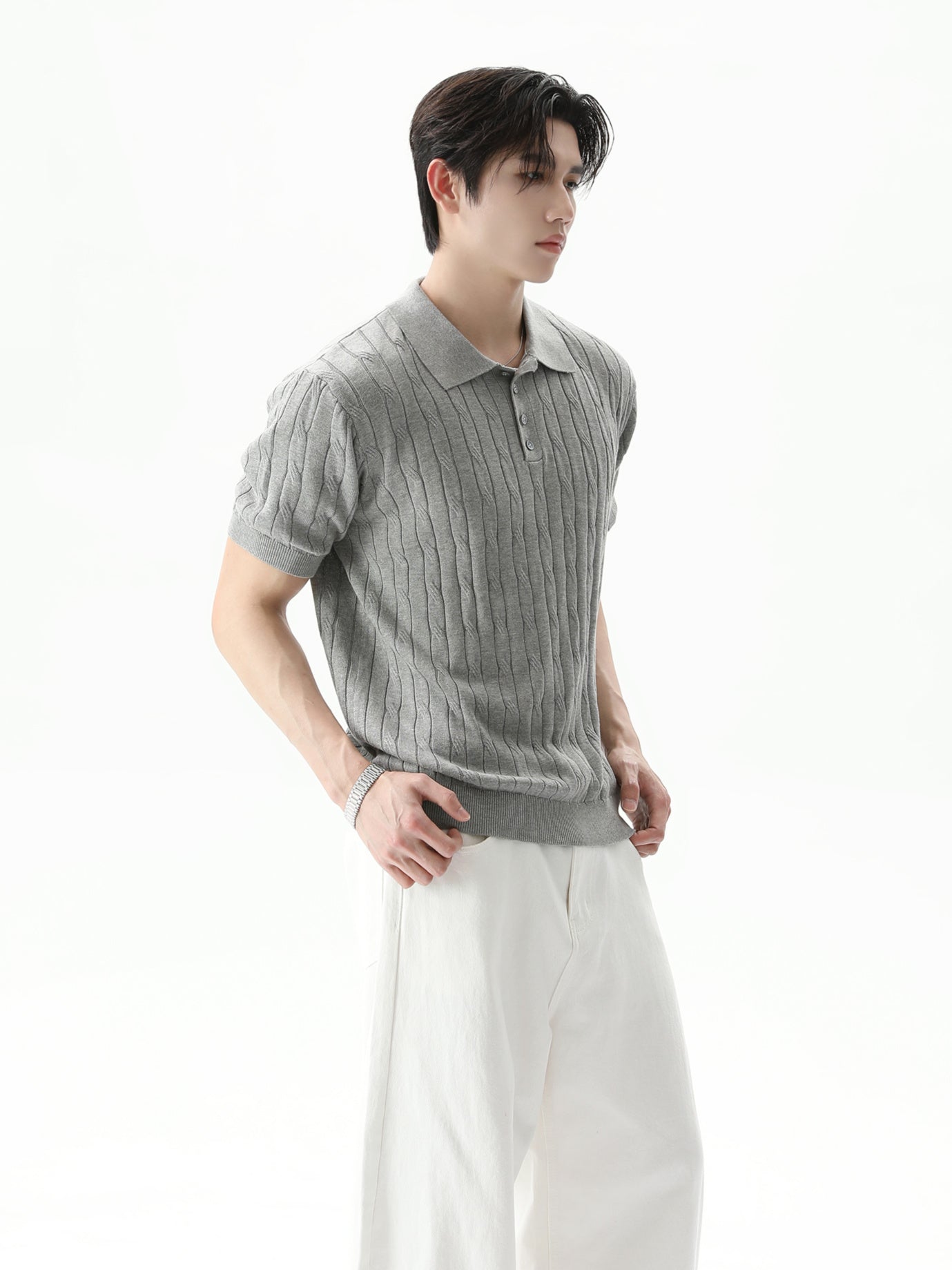 BNB Perfect Cable Knit Polo