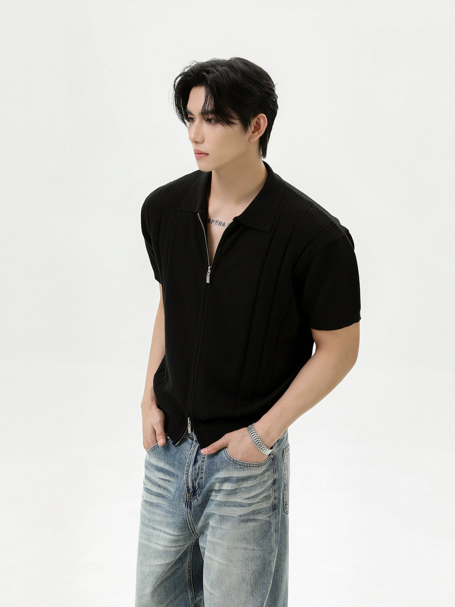 BNB Perfect Double Zip Polo Knit (3color)