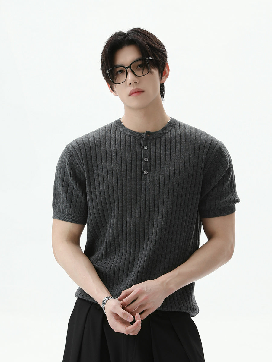 BNB Perfect Rib Knit Henley (2color)