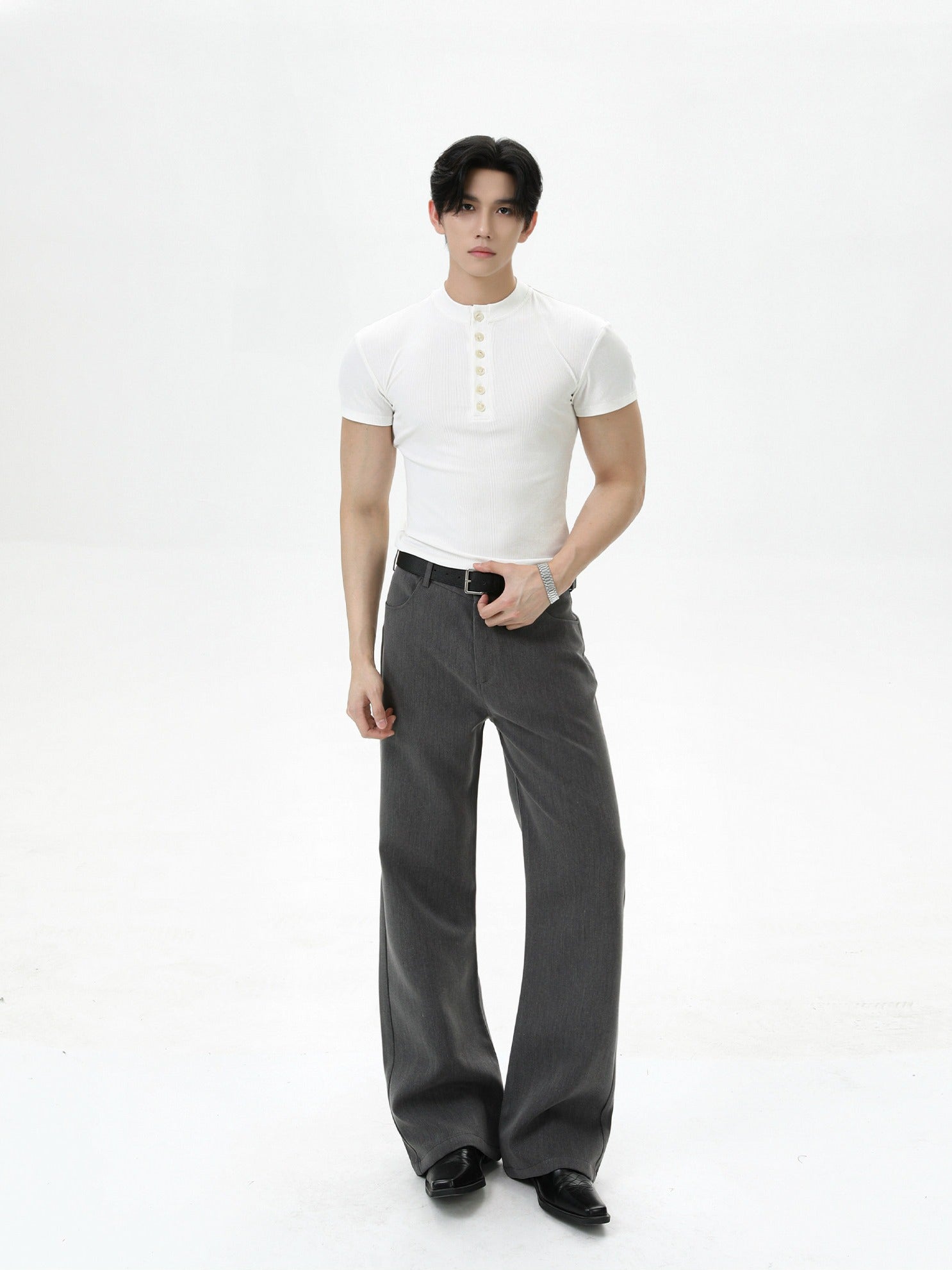 BNB Perfect Smooth Henleyneck Knit (3color)