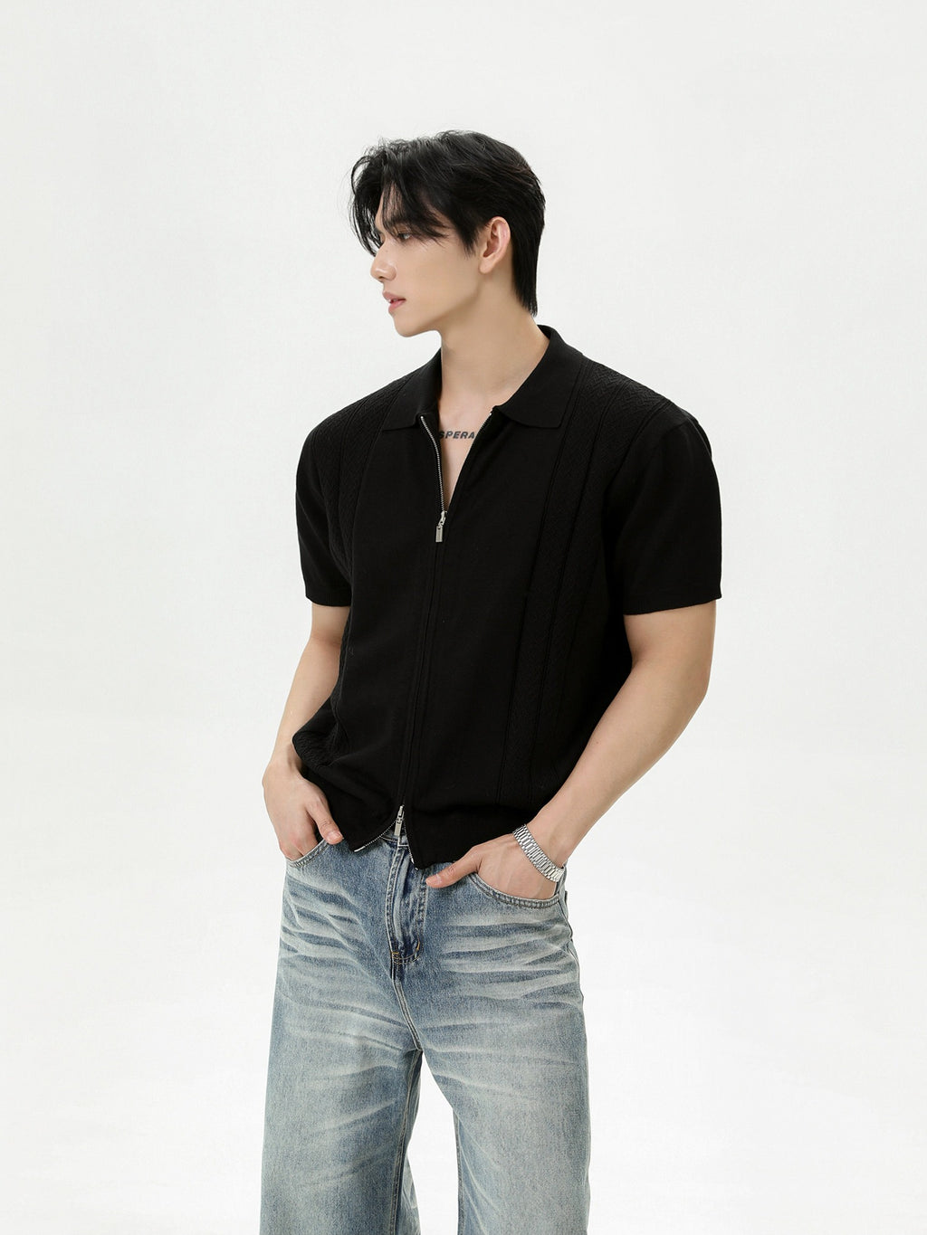 BNB Perfect Double Zip Polo Knit (3color)