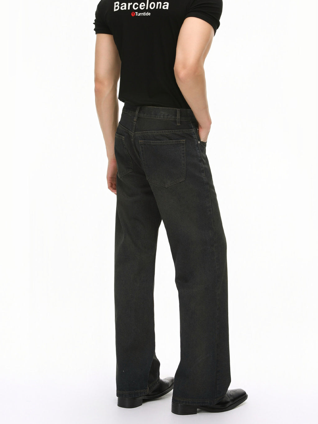 BNB Washed Straight Denim Pants