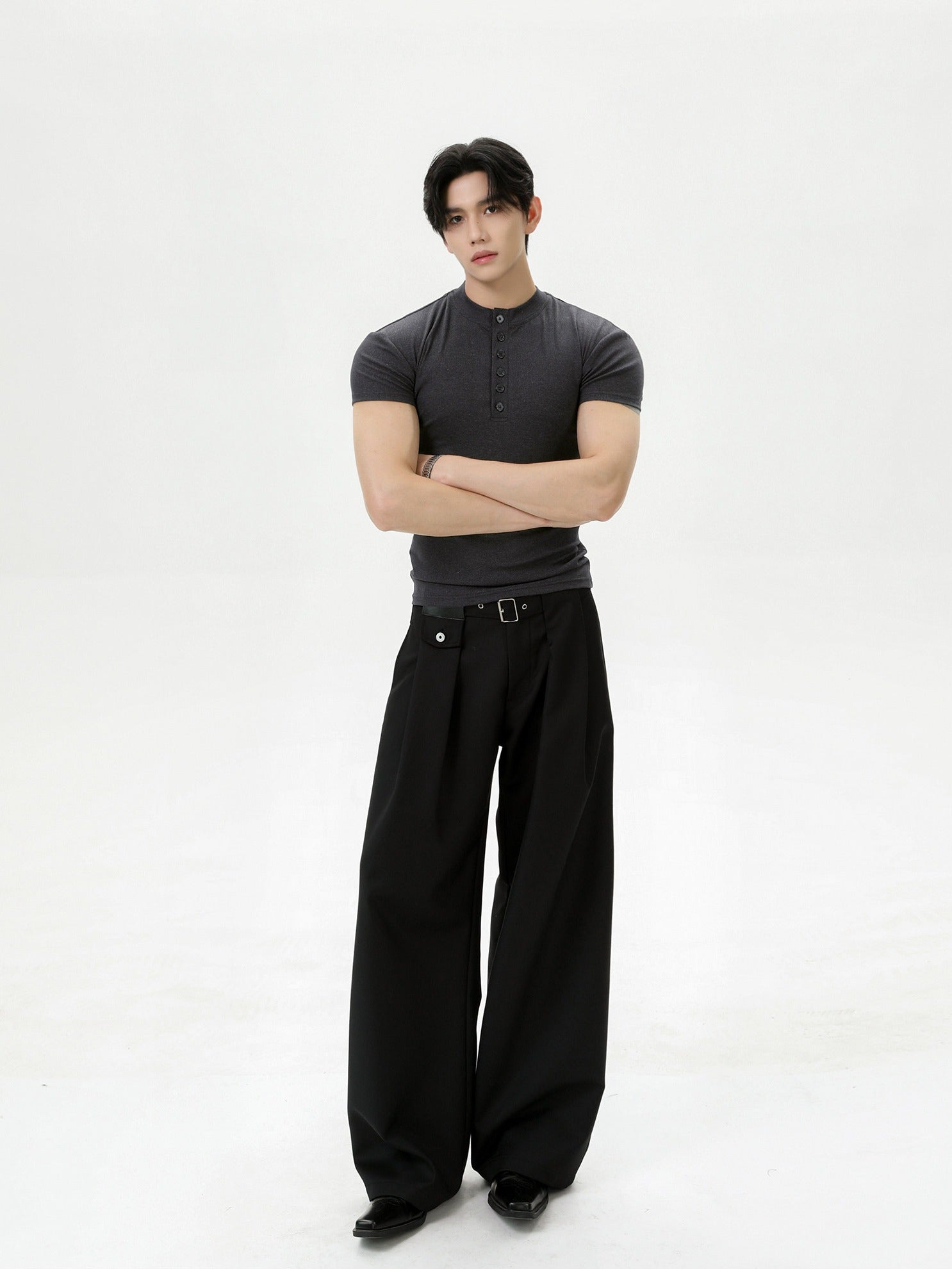 BNB Perfect Smooth Henleyneck Knit (3color)