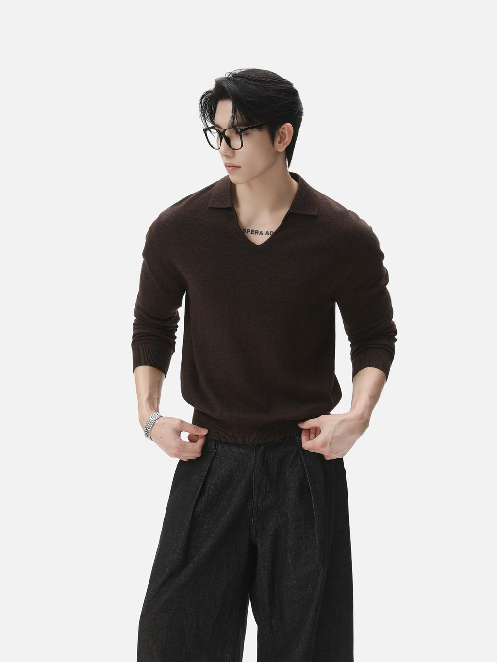 BNB Seamless V-Polo Sweater (4colors)