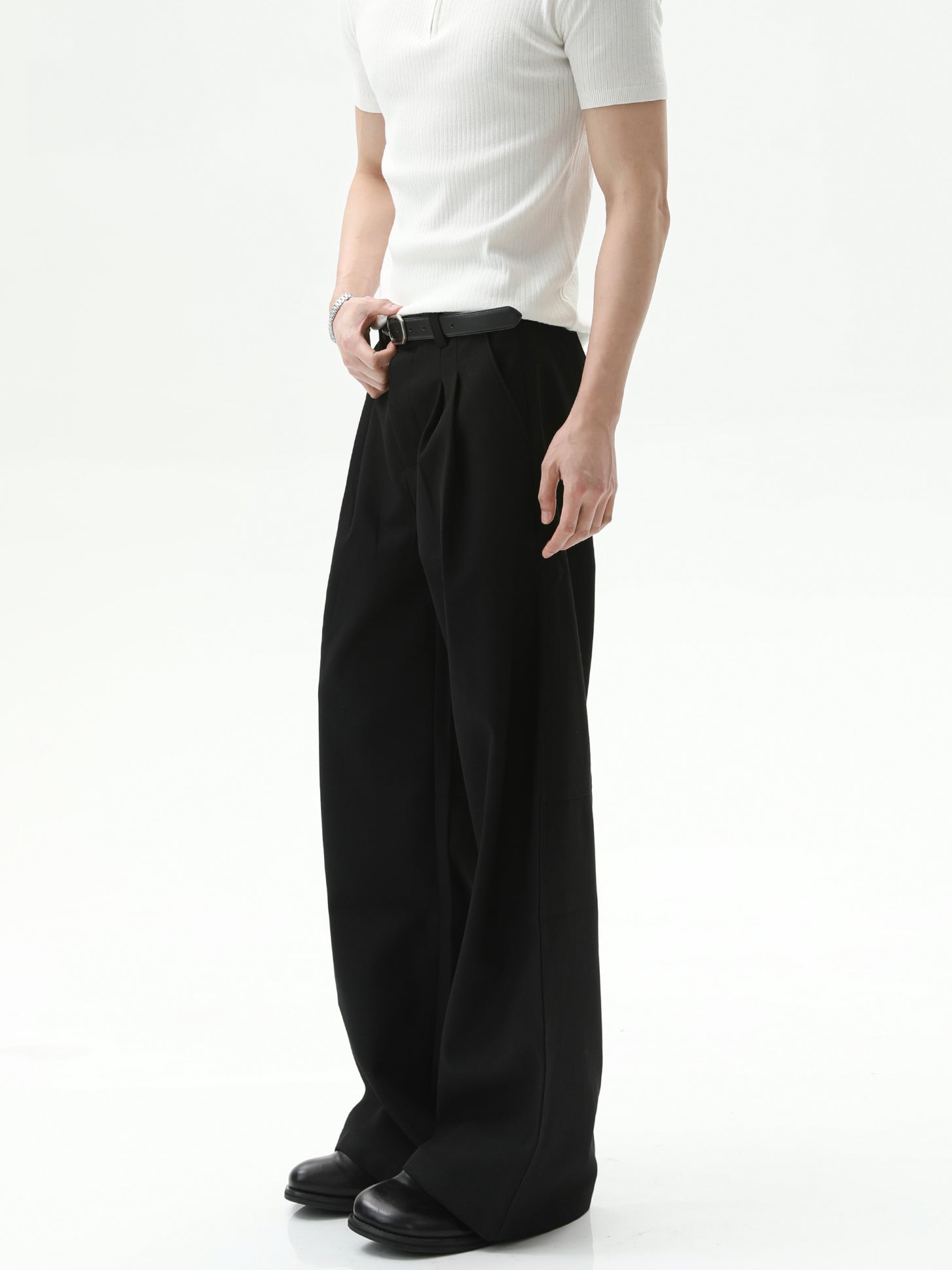BNB Perfect Pleated White Slacs (2color)