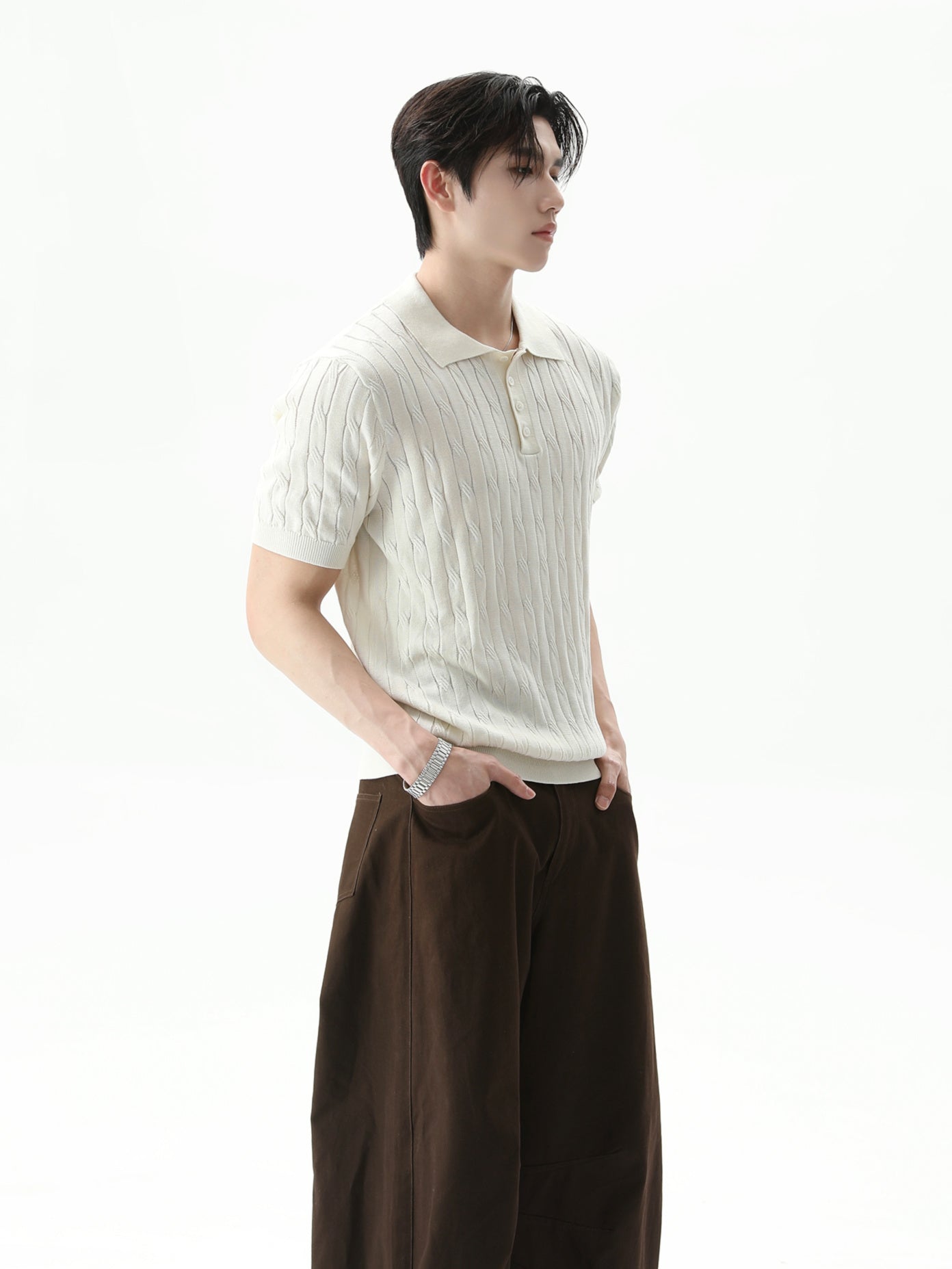 BNB Perfect Cable Knit Polo
