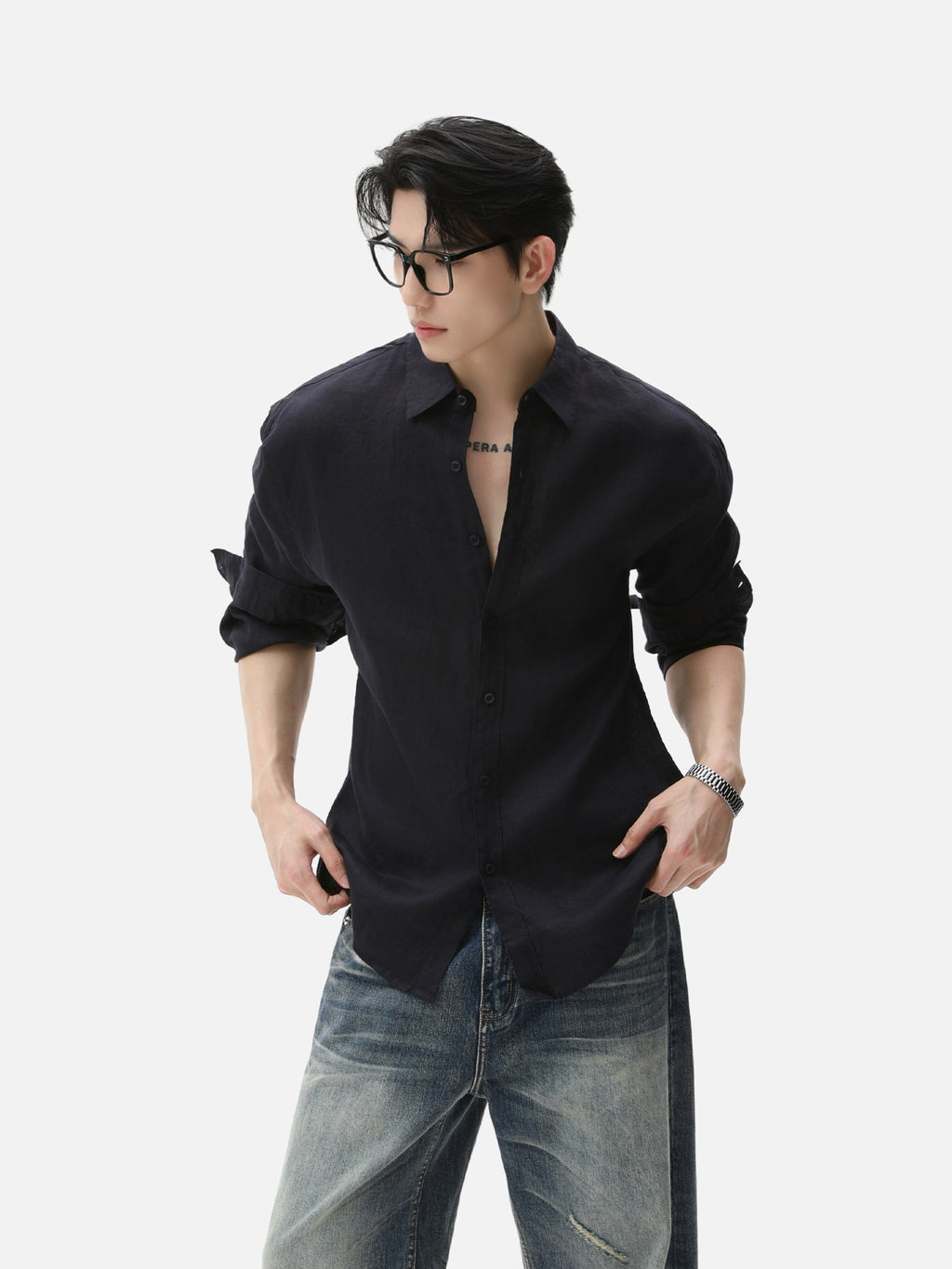 BNB Textured Dew-Linen Overshirt (5colors)