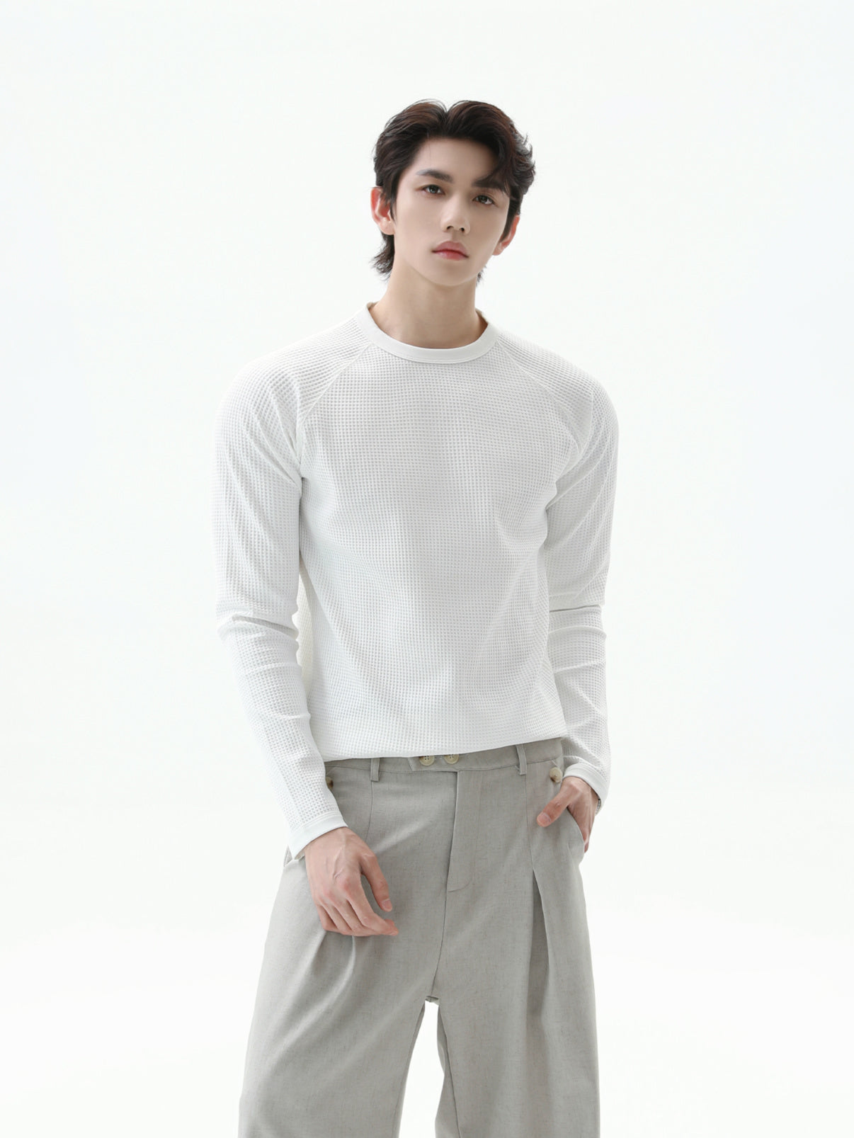BNB Perfect Waffle Thermal Long Tee (2color)