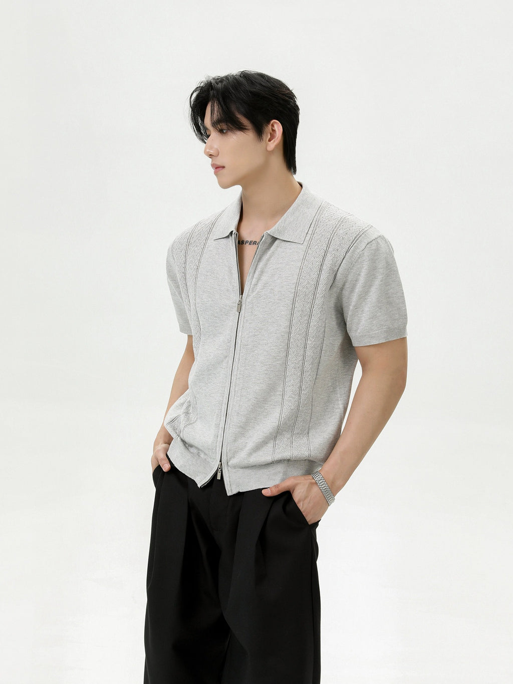 BNB Perfect Double Zip Polo Knit (3color)