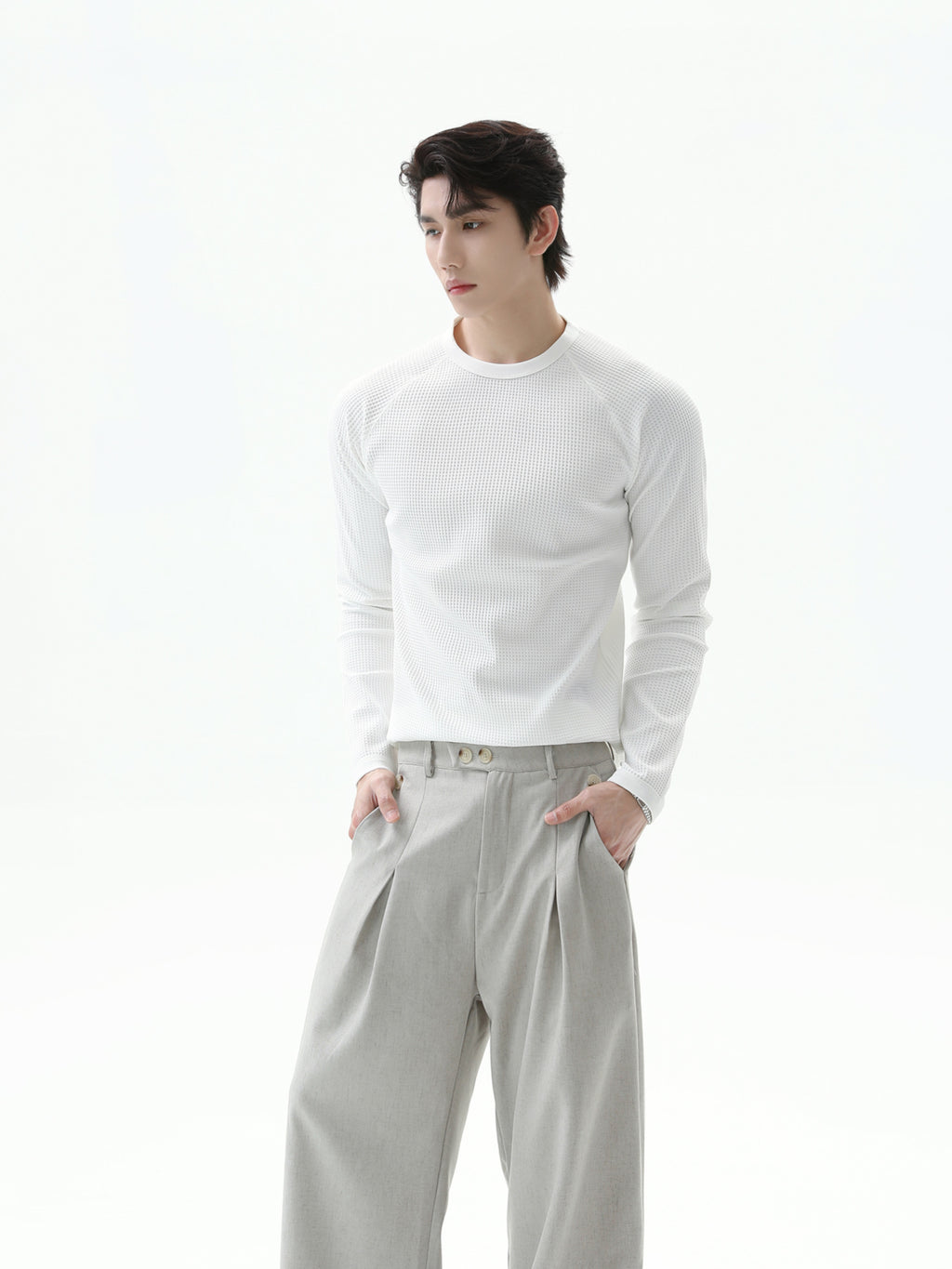 BNB Perfect Waffle Thermal Long Tee (2color)