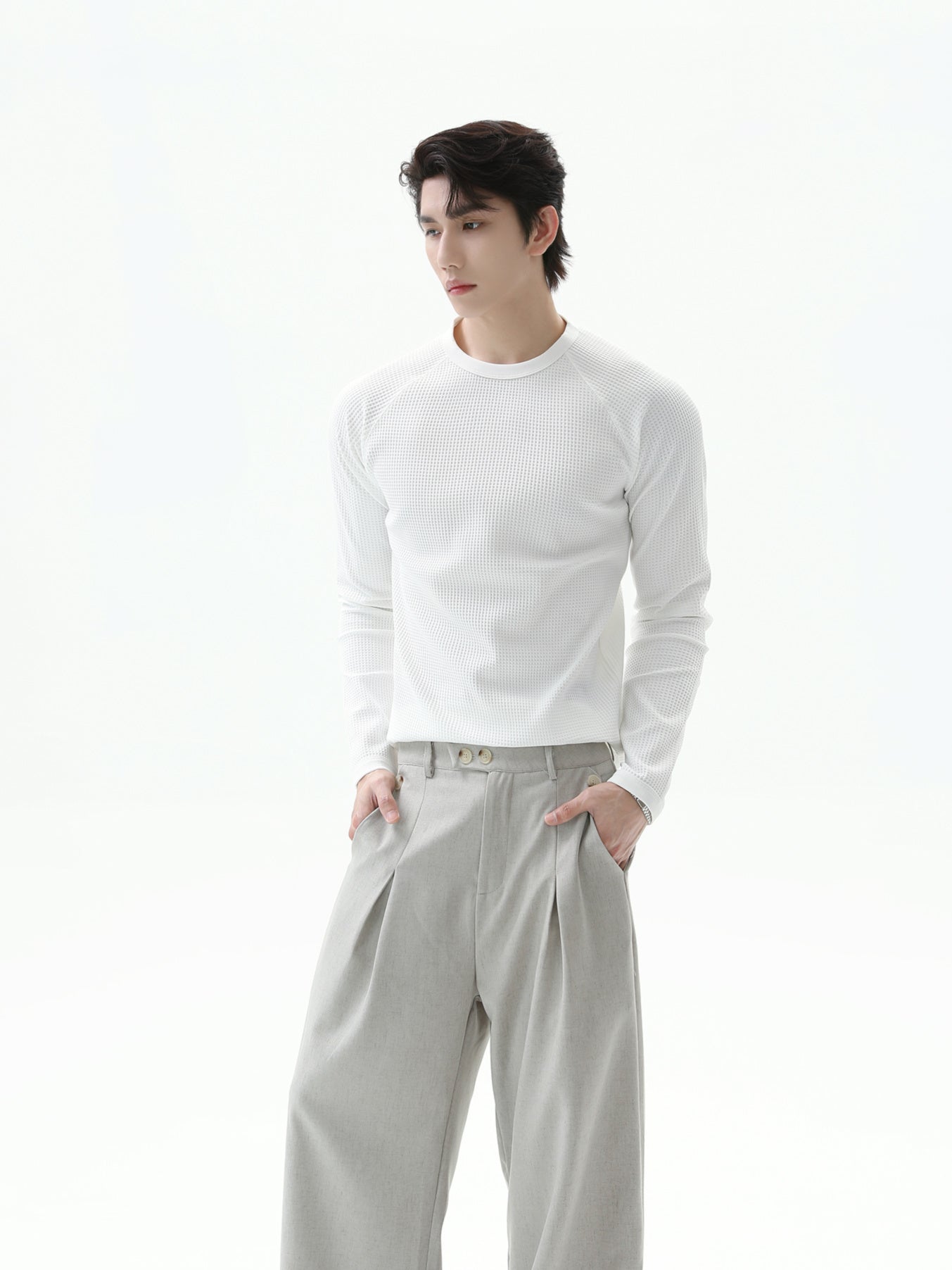 BNB Perfect Waffle Thermal Long Tee (2color)