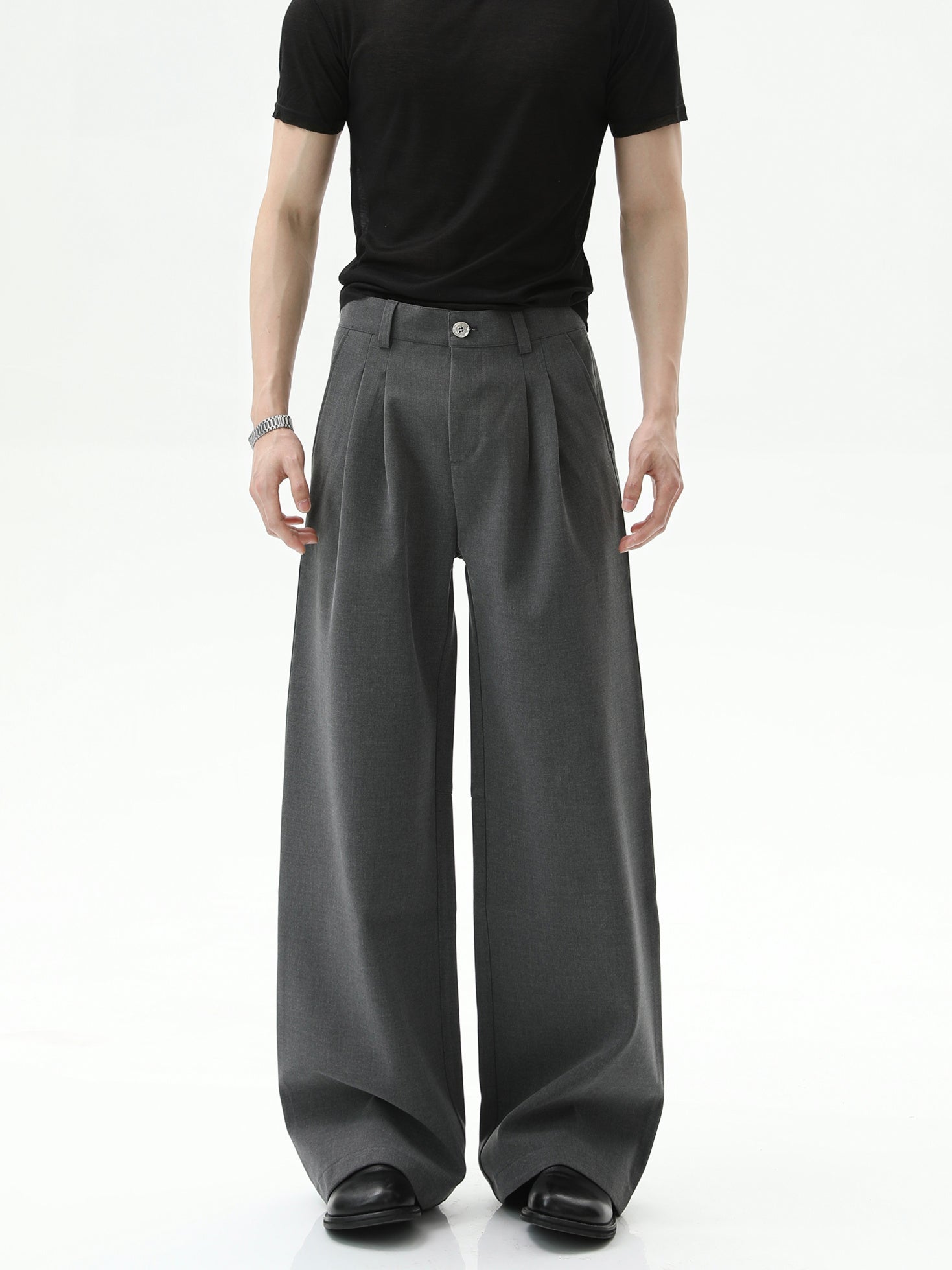 BNB Perfect Pleated White Slacs (2color)