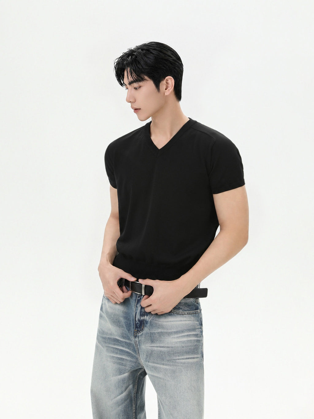 BNB Essential V-Knit T-shirt (3color)