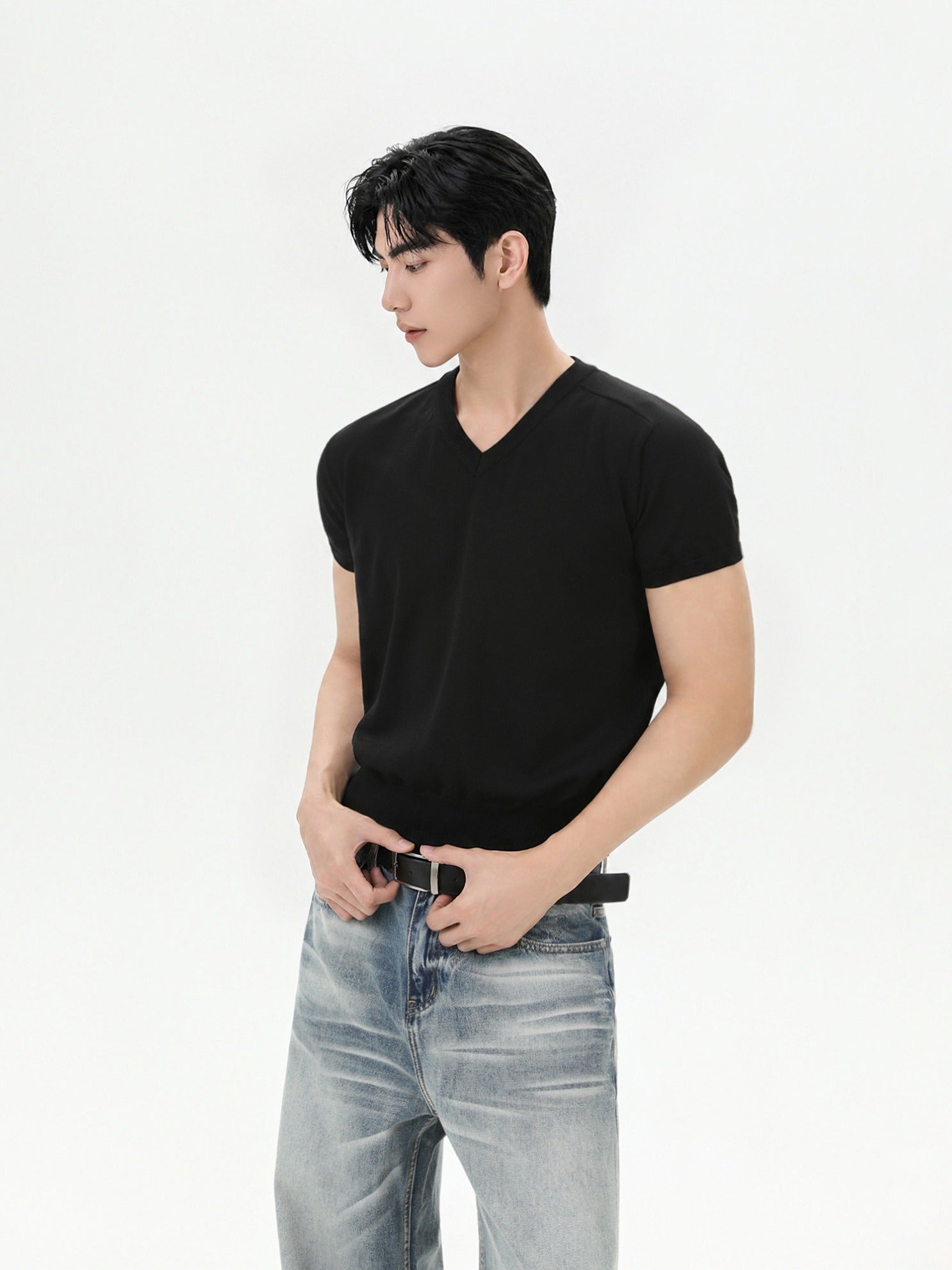 BNB Essential V-Knit T-shirt (3color)