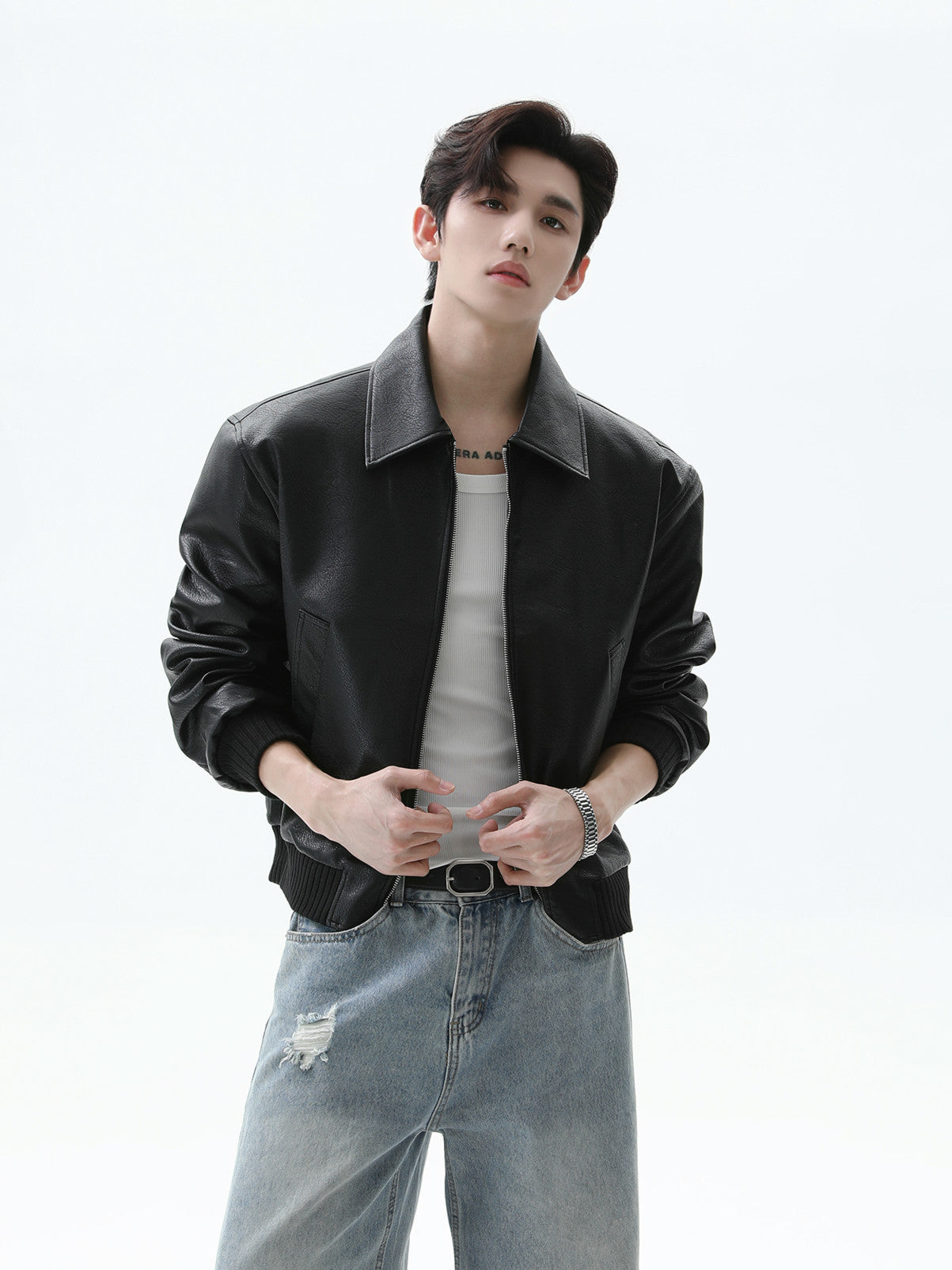 BNB Perfect Essential Leather MA-1 (2color)