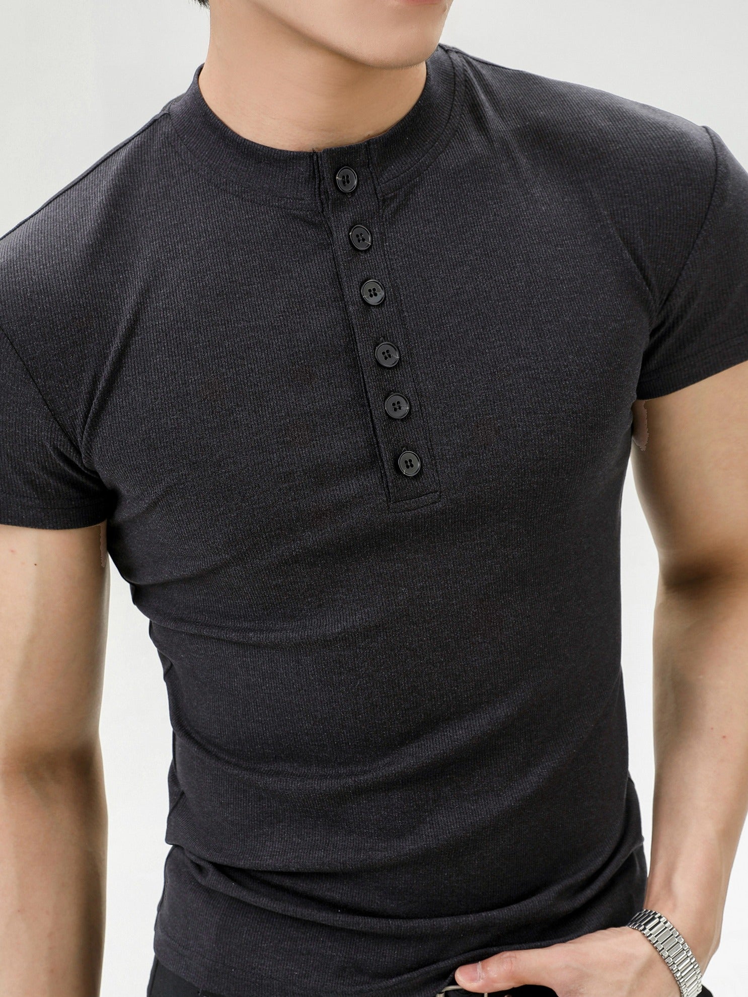 BNB Perfect Smooth Henleyneck Knit (3color)
