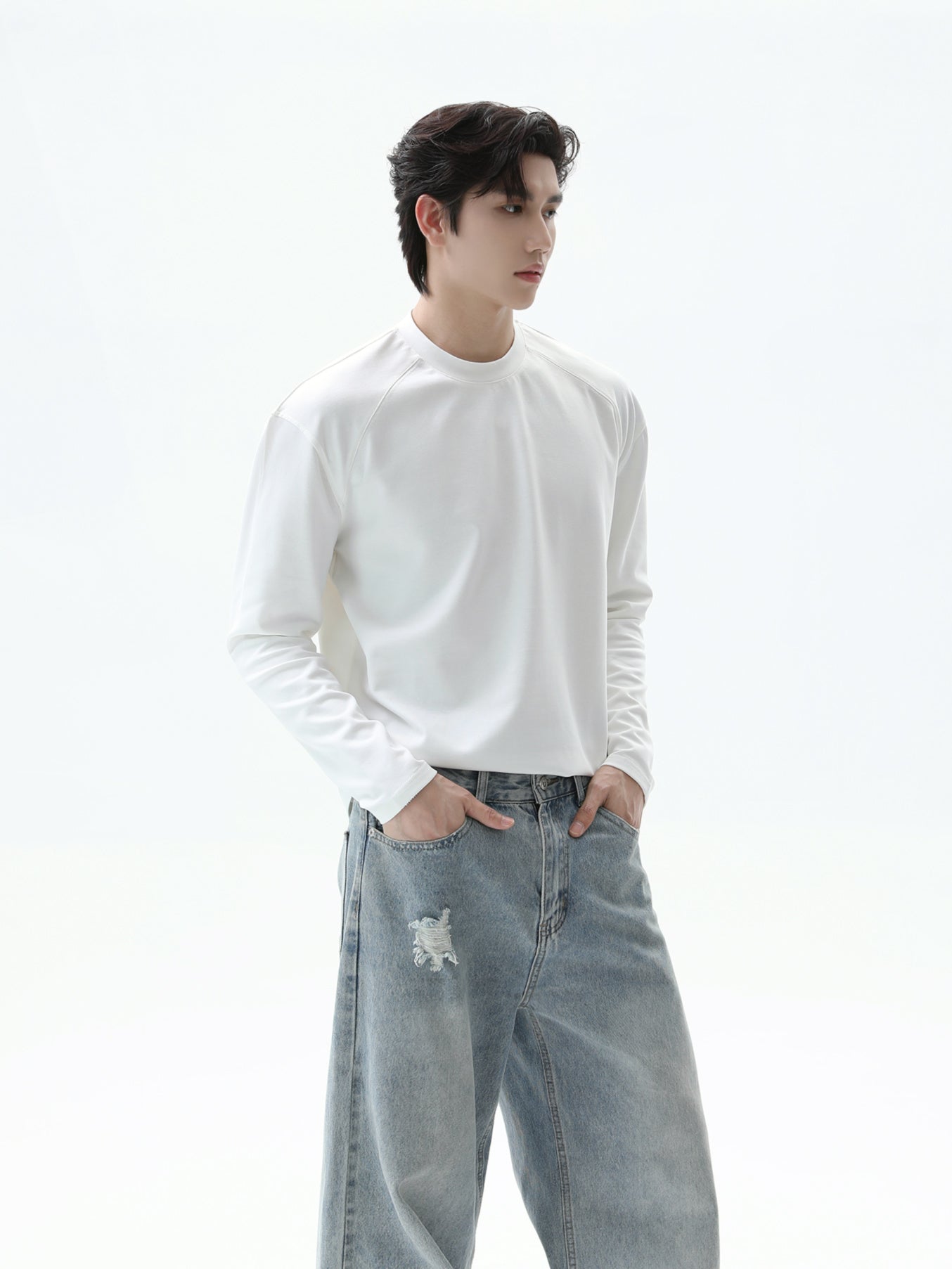 BNB Perfect Crew Neck Long T-shirt (4color)