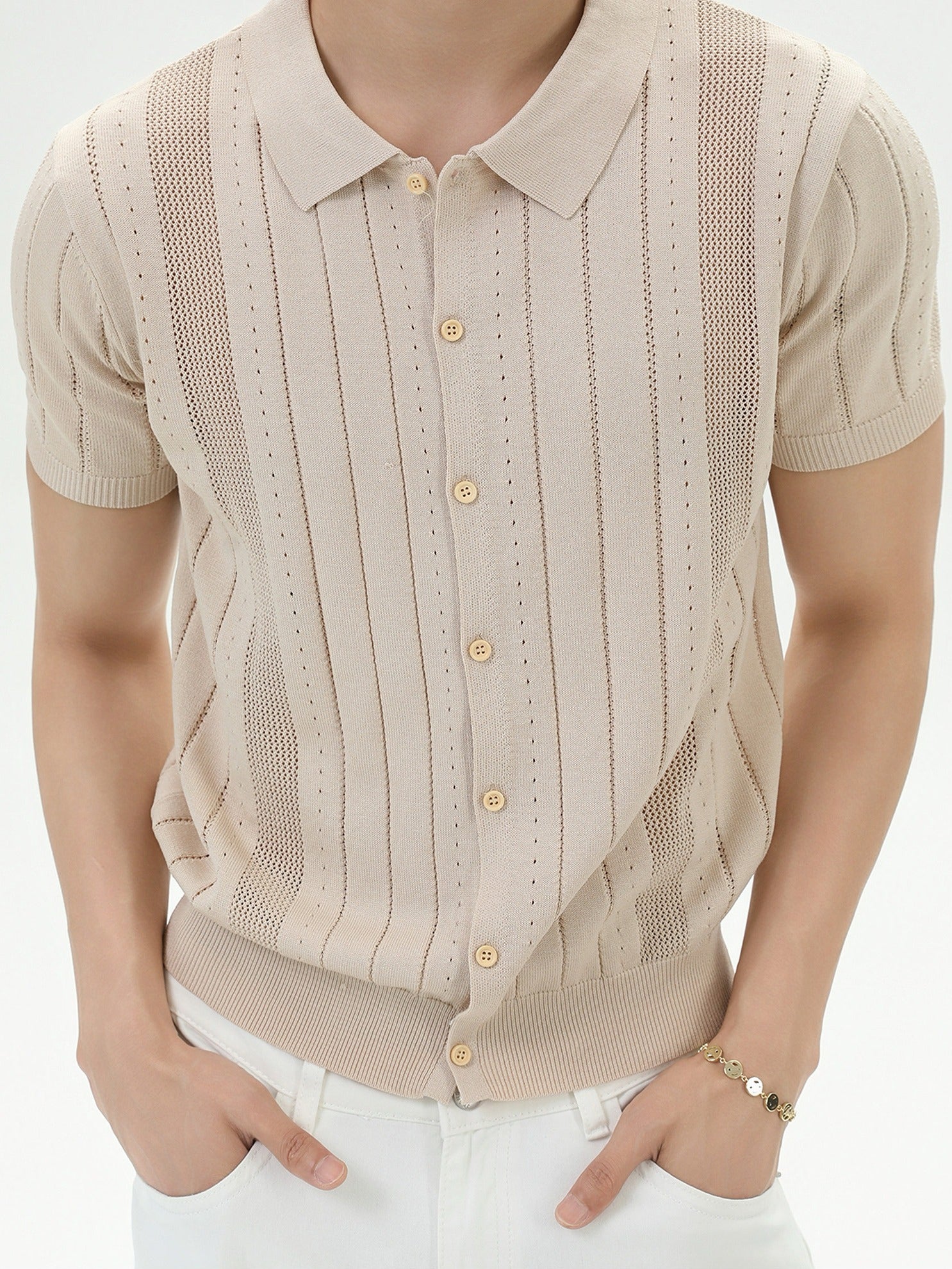 BNB Vertical Ribbed Knit Polo (3color)