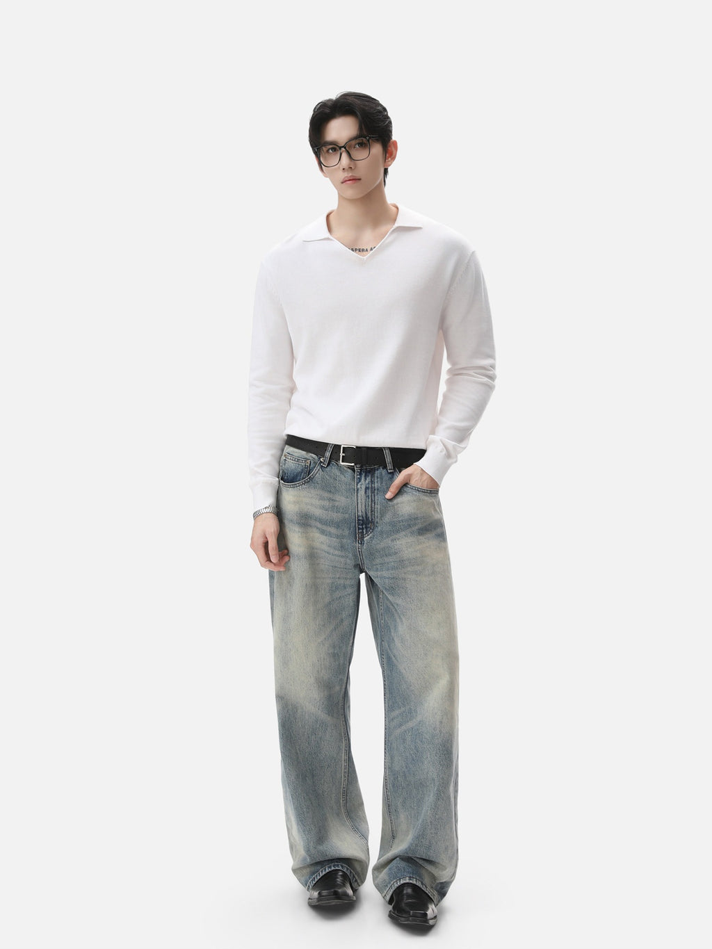 BNB Seamless V-Polo Sweater (4colors)