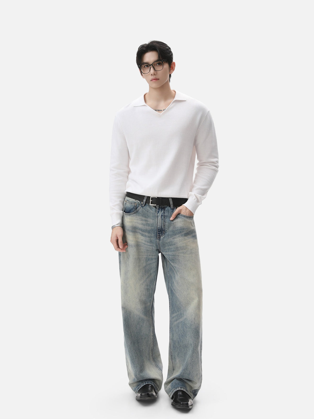 BNB Seamless V-Polo Sweater (4colors)