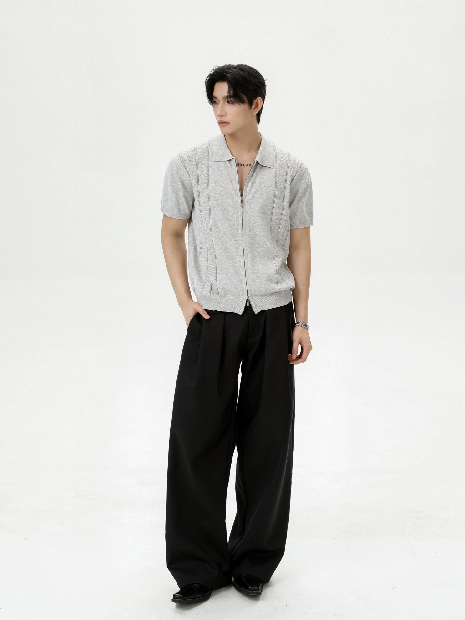 BNB Perfect Double Zip Polo Knit (3color)