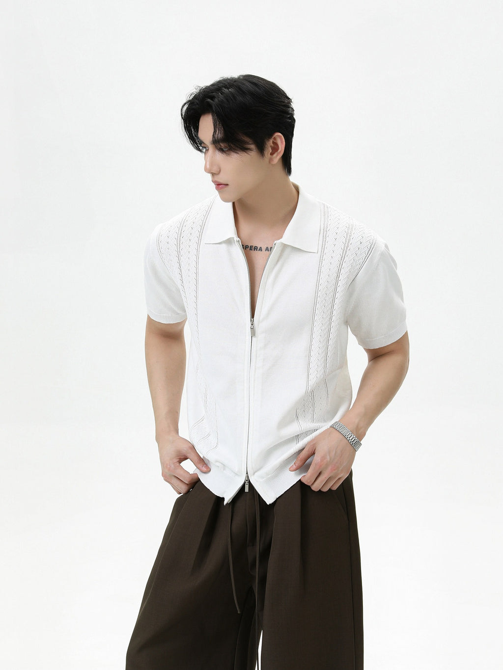 BNB Perfect Double Zip Polo Knit (3color)