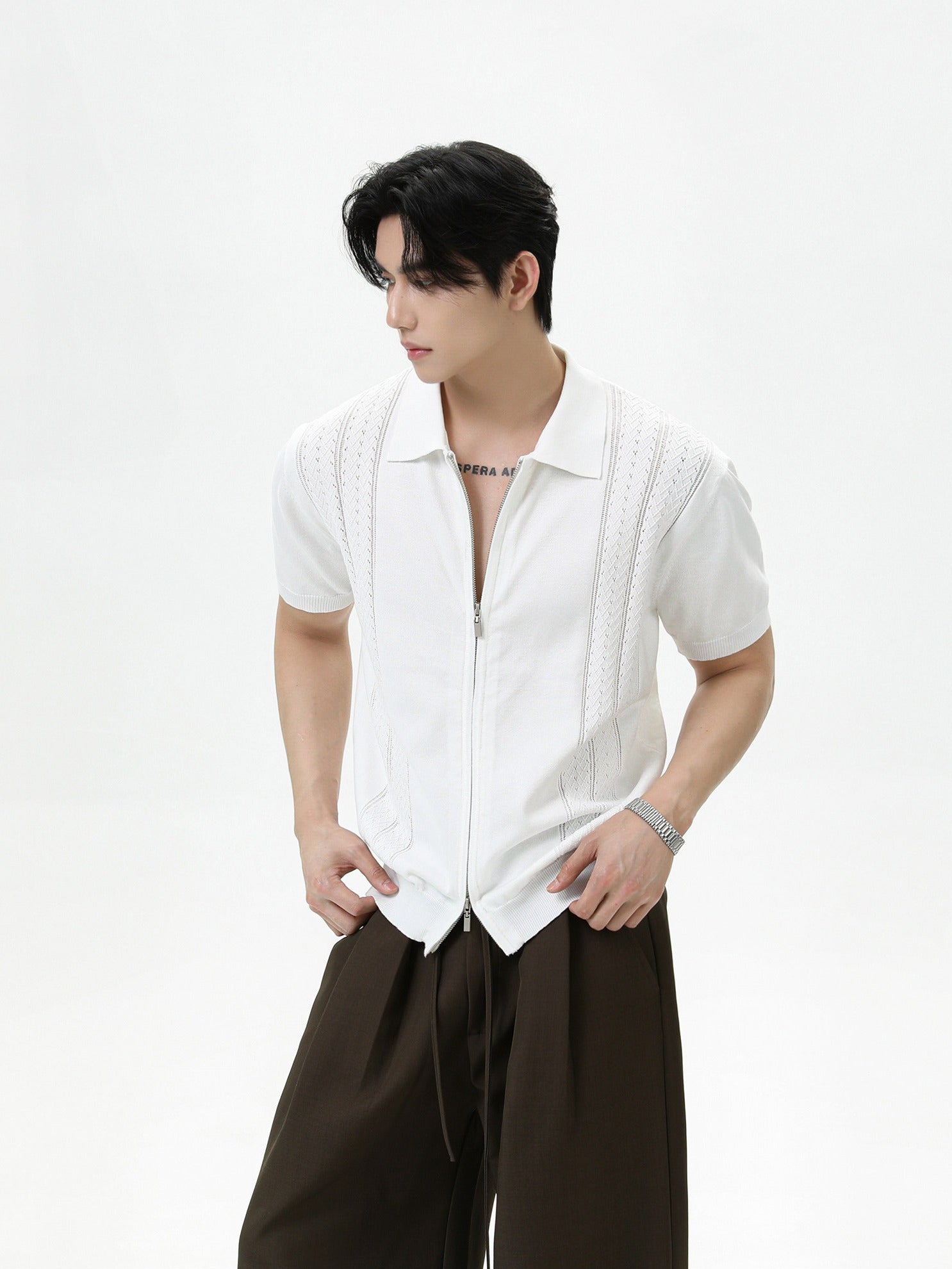 BNB Perfect Double Zip Polo Knit (3color)