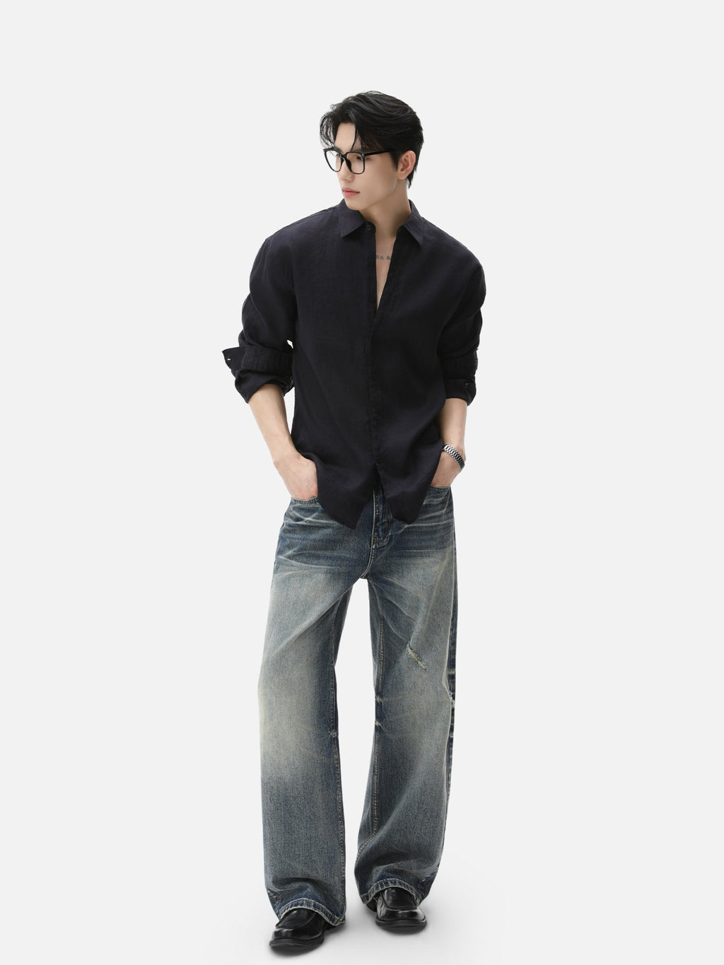 BNB Textured Dew-Linen Overshirt (5colors)