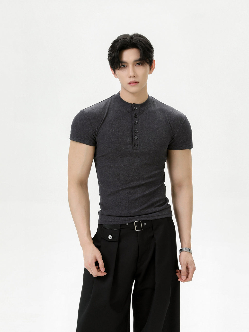 BNB Perfect Smooth Henleyneck Knit (3color)