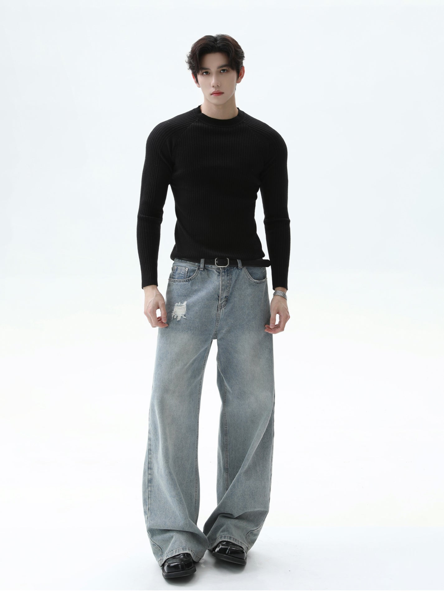 BNB Perfect Essential Rib Mock Knit (4color)