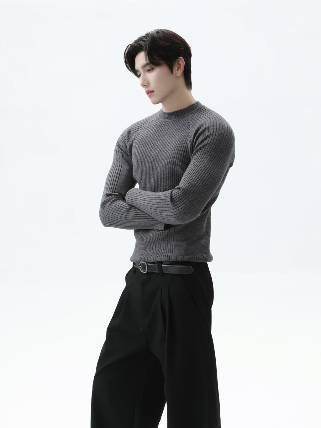 BNB Perfect Essential Rib Mock Knit (4color)