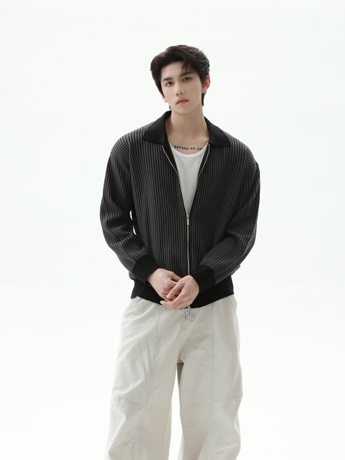 BNB Perfect Rib Zip Knit (3color)