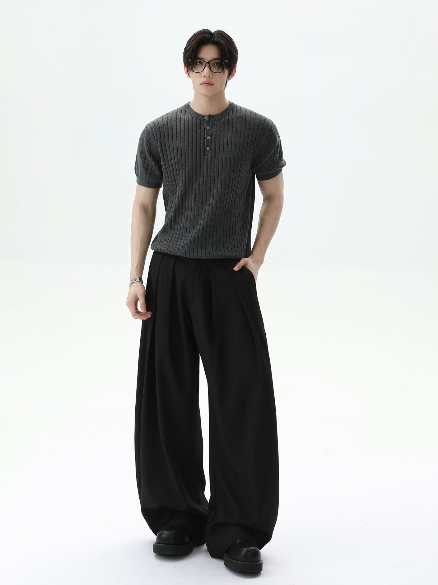 BNB Perfect Rib Knit Henley (2color)