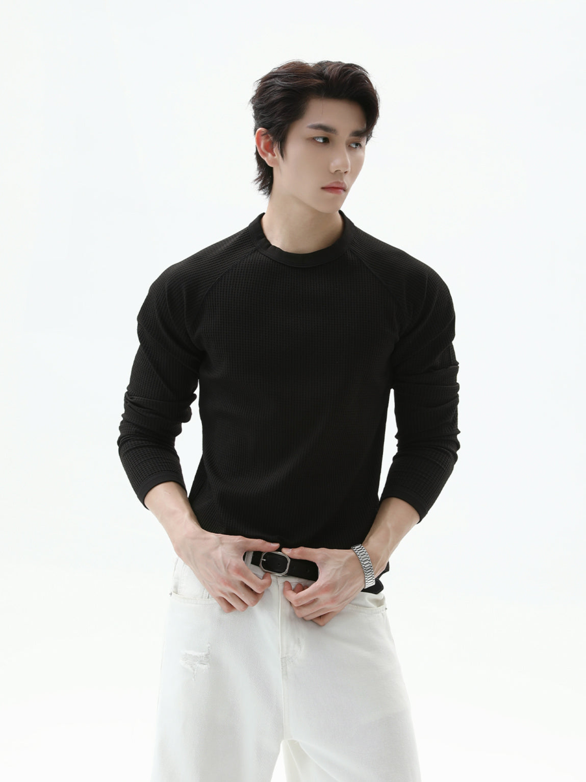 BNB Perfect Waffle Thermal Long Tee (2color)