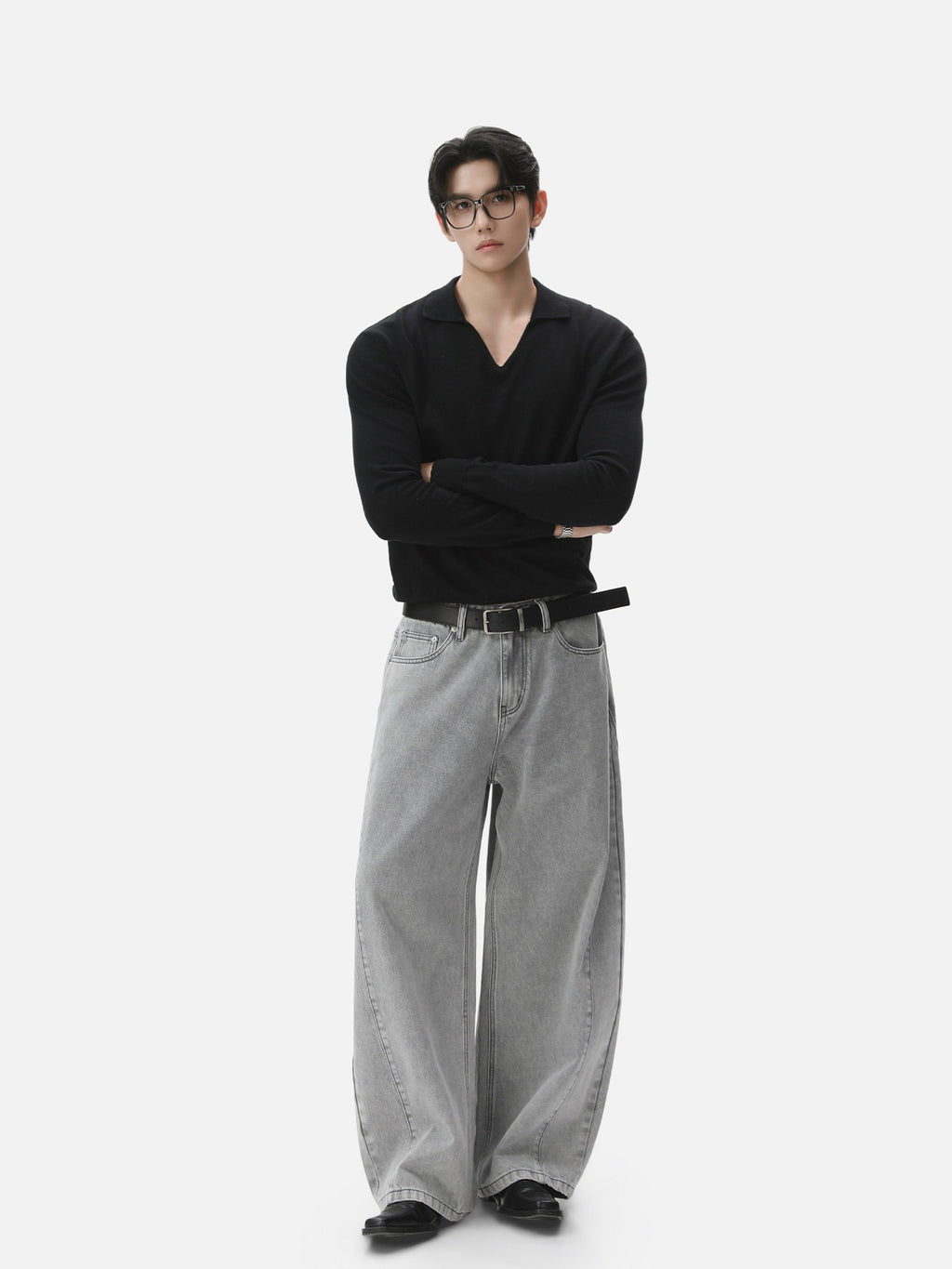 BNB Seamless V-Polo Sweater (4colors)