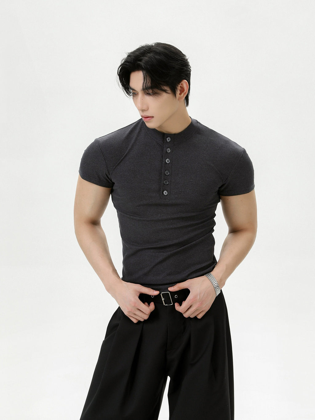 BNB Perfect Smooth Henleyneck Knit (3color)