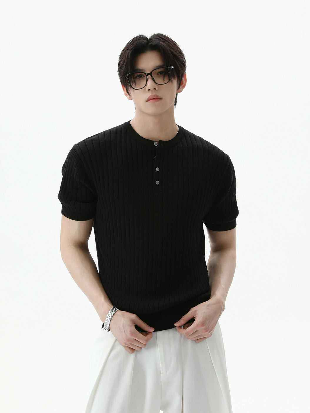 BNB Perfect Rib Knit Henley (2color)