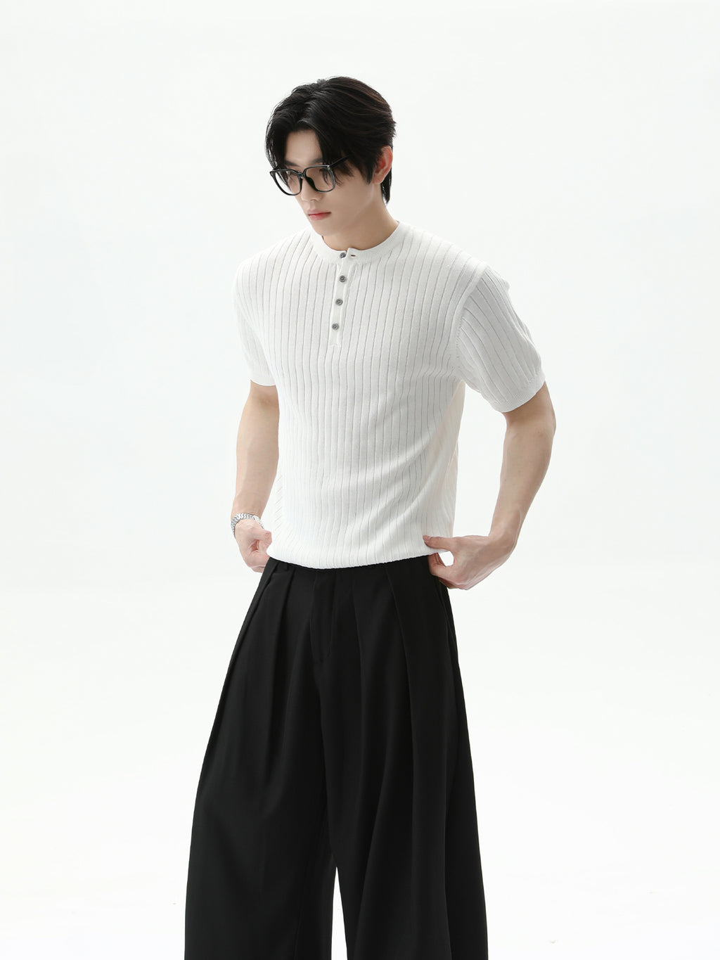 BNB Perfect Rib Knit Henley (2color)