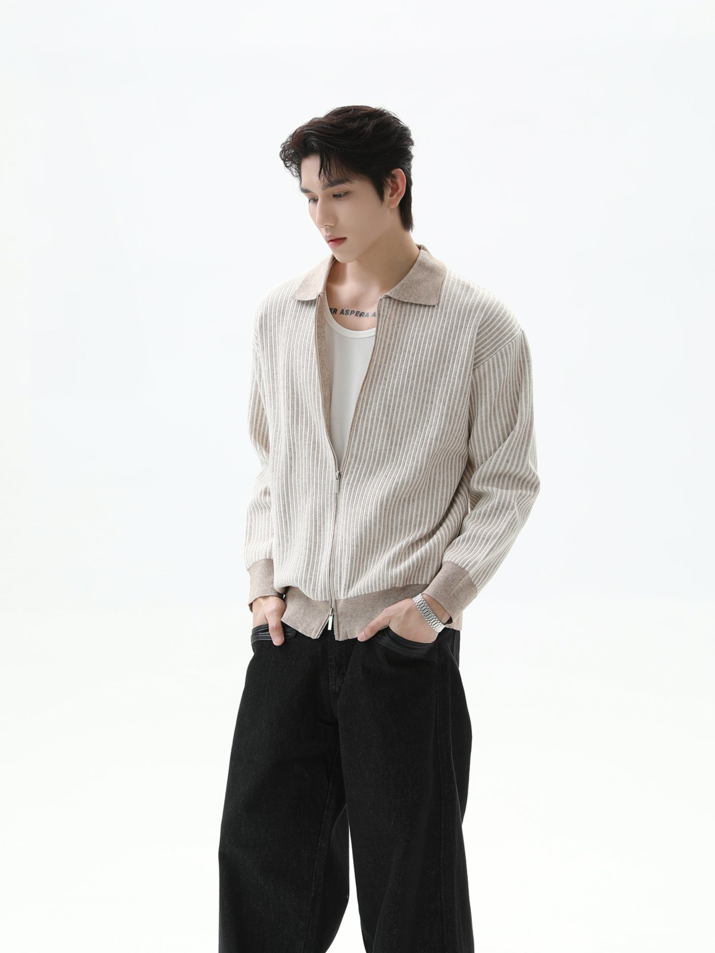 BNB Perfect Rib Zip Knit (3color)