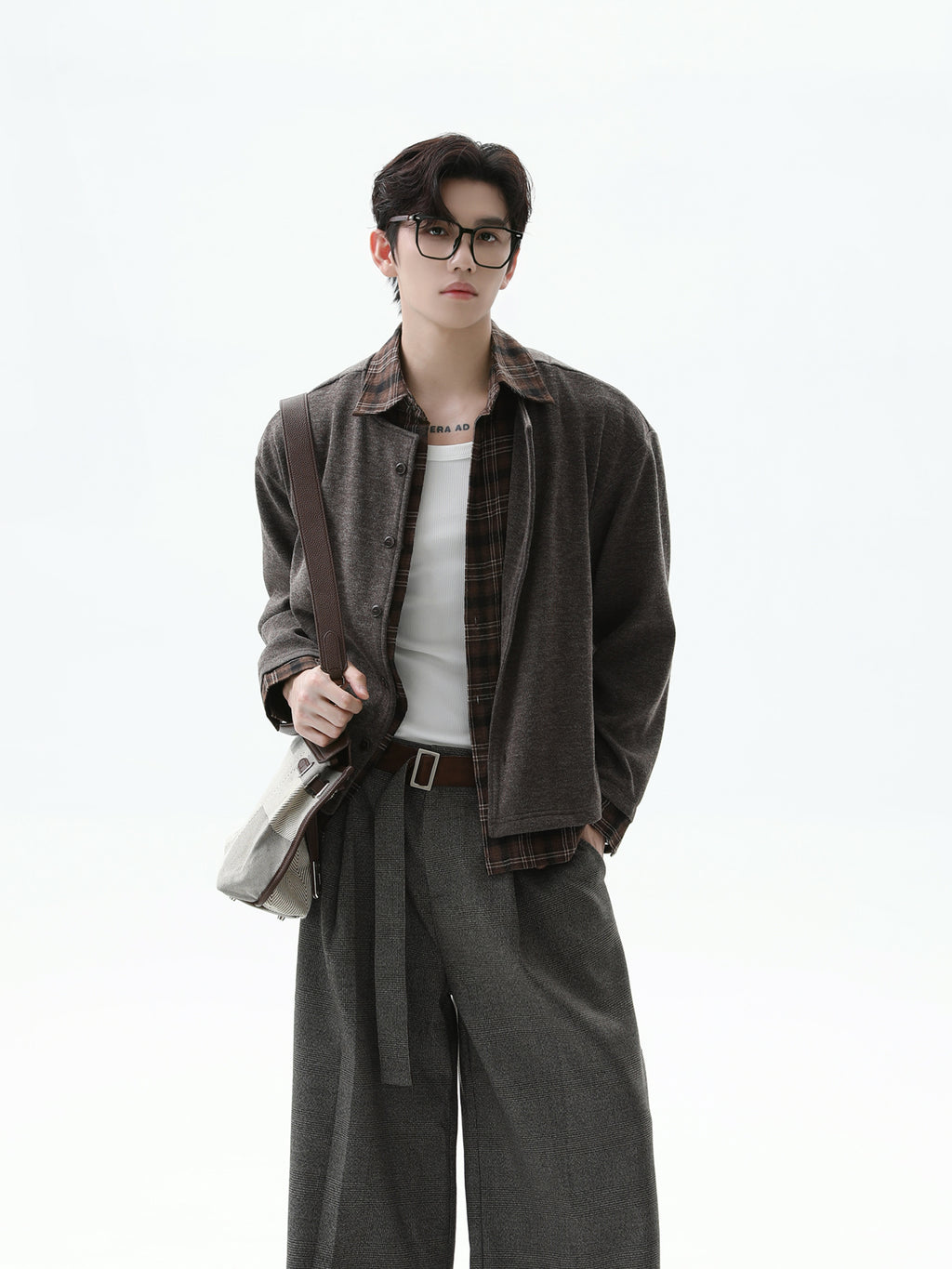 BNB Perfect Check Layered Shirt Jacket (2color)