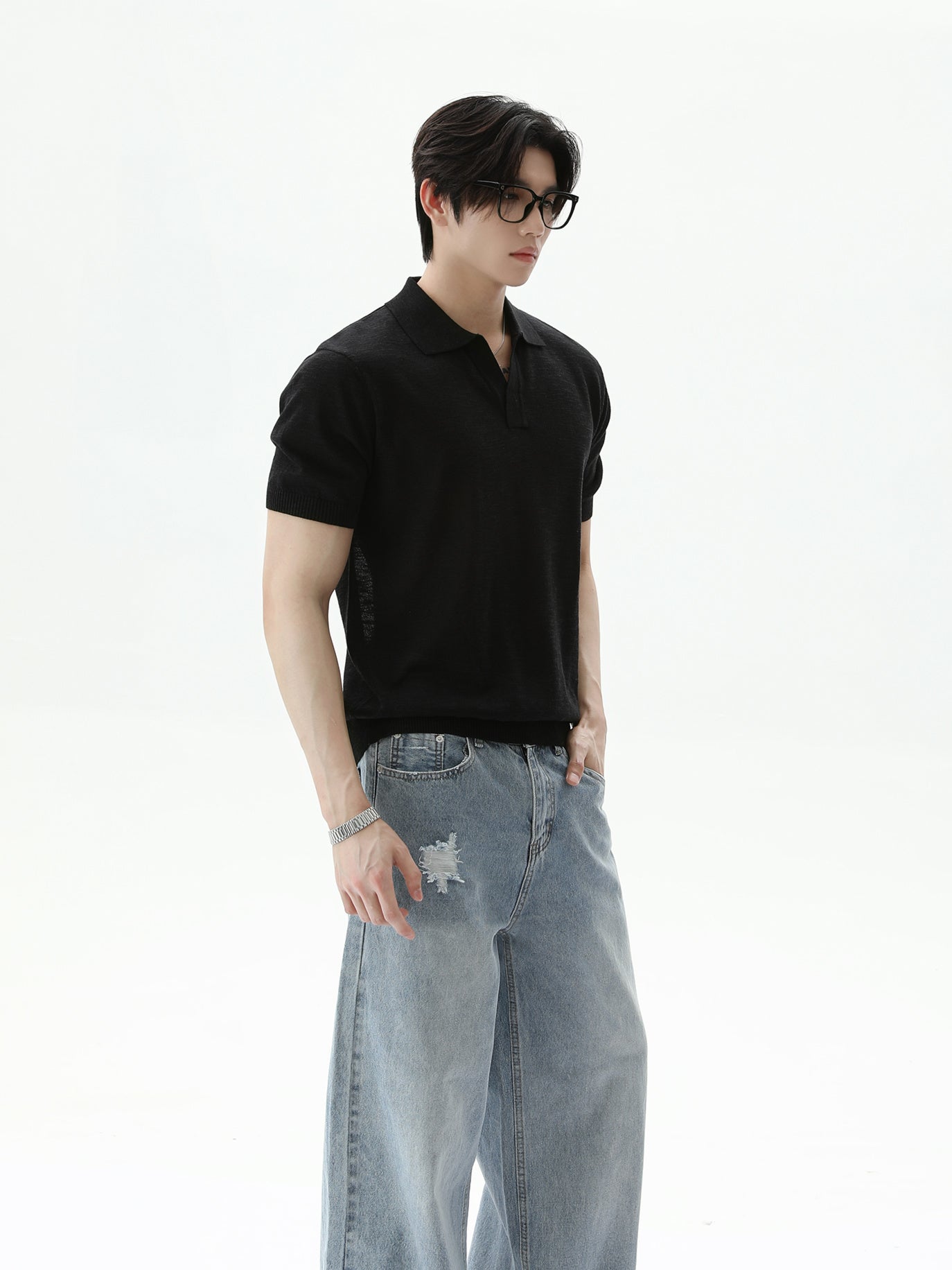 BNB Perfect Open Collar Polo (2color)