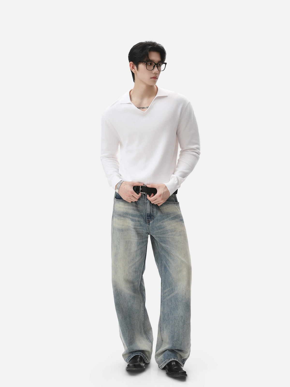 BNB Seamless V-Polo Sweater (4colors)