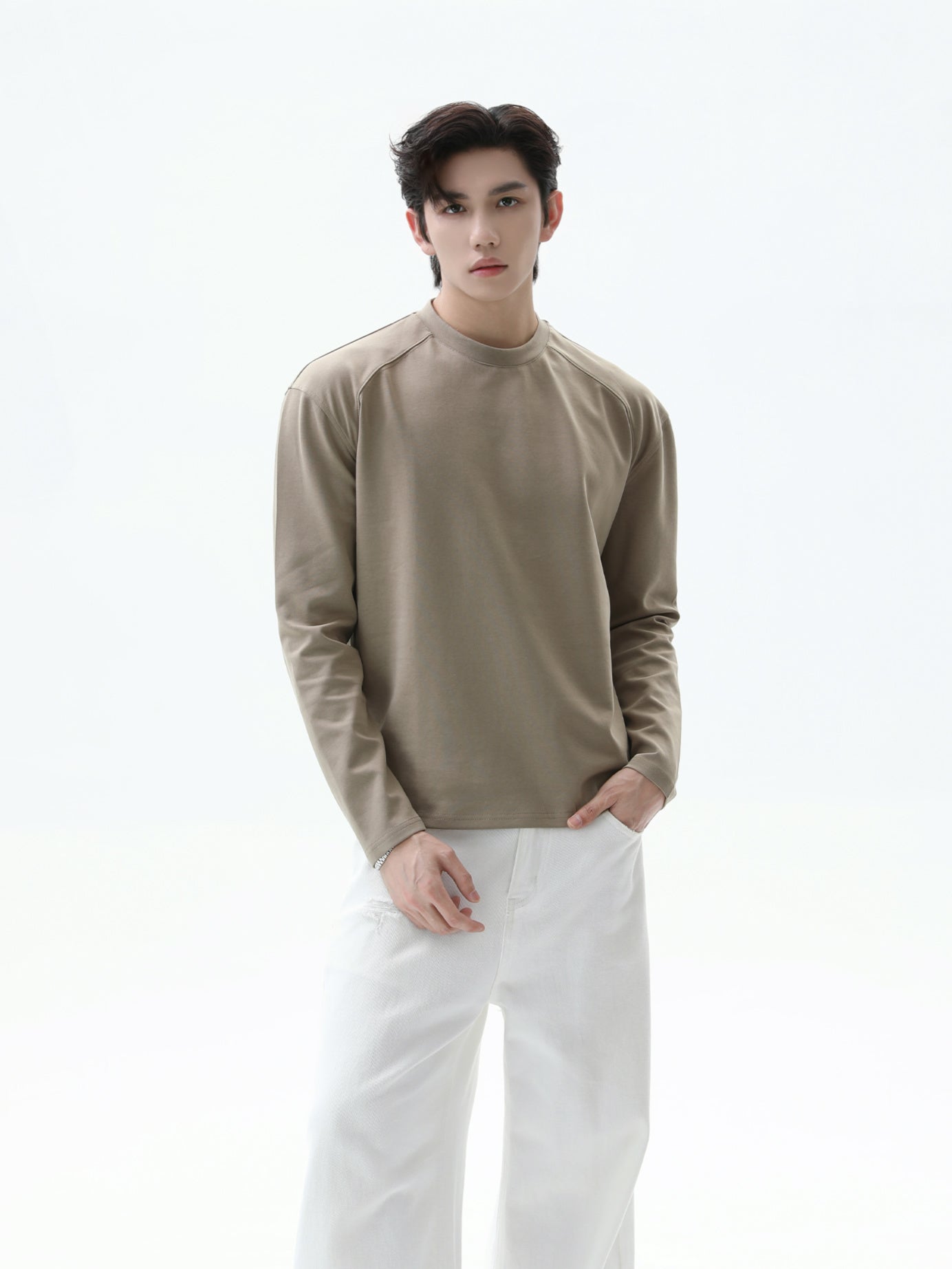 BNB Perfect Crew Neck Long T-shirt (4color)